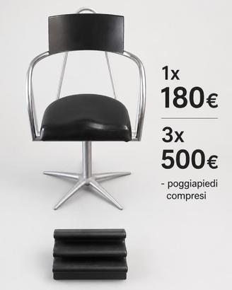 Poltrone Philippe Starck "Techno" + poggiapiedi 
