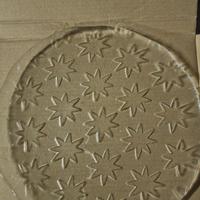 Piatto trasparente con decorazioni a stelle