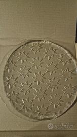 Piatto trasparente con decorazioni a stelle