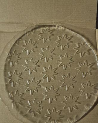 Piatto trasparente con decorazioni a stelle