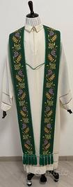 Stola verde con ricamo Eucaristico