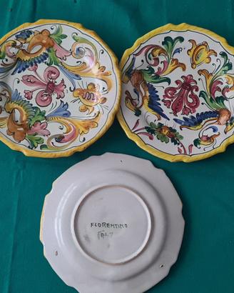Tris piatti Florentino Italy decorativi