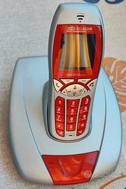 Telefono Cordless Aladino Telecom Rosso/Argento