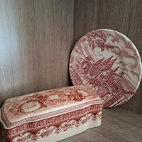 Piatto Myott 'Royal Mail' + porta tè vintage.