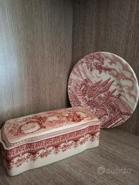 Piatto Myott 'Royal Mail' + porta tè vintage.