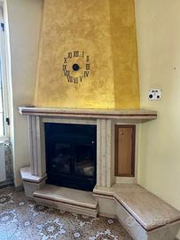 TERMOCAMINO + RIVESTIMENTO IN MARMO