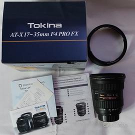 obiettivo Nikon Tokina 17-35  F4  AT-X pro FX
