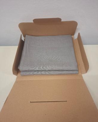 Coppia federe in lino grigio fango 
