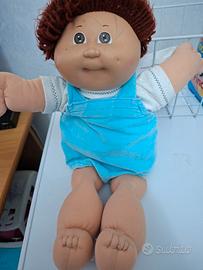 Bambola Rare Vintage Cabbage Patch Boy Blue Overal