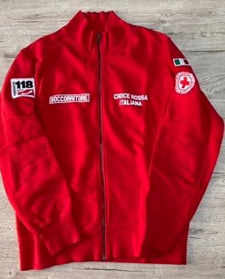 Felpa CRI 4rescue tg.M personalizzata