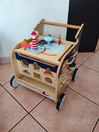 Carello primipassi multiattività in legno 