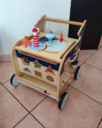 Carello primipassi multiattività in legno 