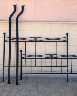 Giroletto bordo letto in metallo nero