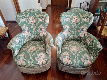 Coppia di poltroncine “nonnine” d’epoca