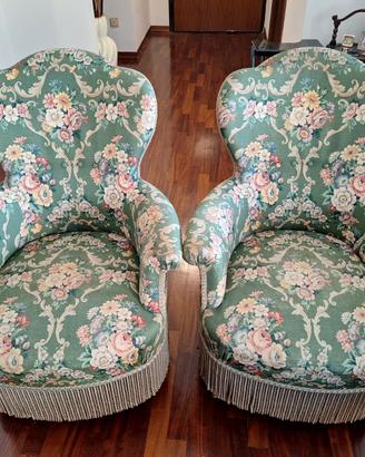 Coppia di poltroncine “nonnine” d’epoca