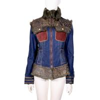 Cappottino sartoriale in denim imbottito. tg. S