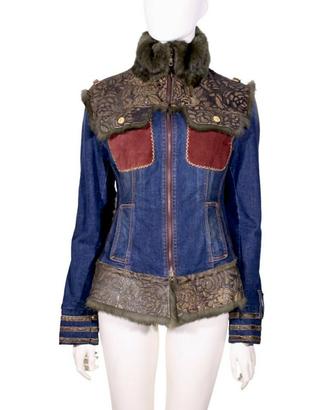 Cappottino sartoriale in denim imbottito. tg. S