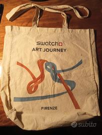 Borsa in tela Swatch art journey  pubblicitaria.