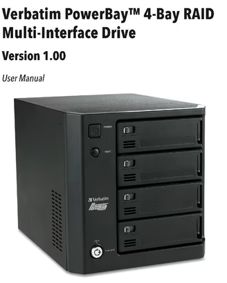 Verbatim PowerBay RAID 0/1+0/5 - eSATA/FW800/USB2