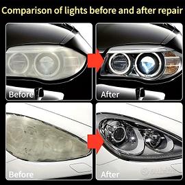 Kit Lucidante Fari Auto Moto + 3 Spugne NUOVO