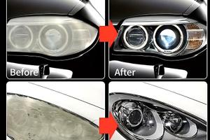 Kit Lucidante Fari Auto Moto + 3 Spugne NUOVO