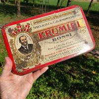 Antica scatola latta Krumiri Rossi 