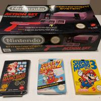 Nes Action Set scatola + Super Mario 1, 2, 3