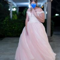 Vestito principesco rosa diciottesimo