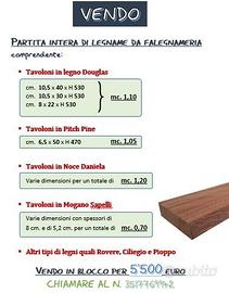 Legname stagionato grezzo