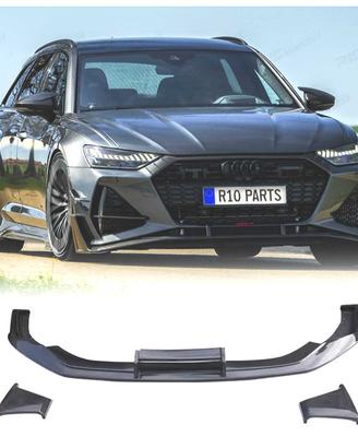 SPOILER LIP AUDI A6 19-24 LOOK RS6 ABT NERO LUCIDO