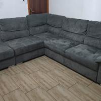 Divano letto angolare grigio scuro