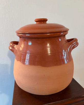 Pignatta in Terracotta Artigianale con Coperchio