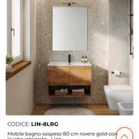 Mobile sospeso lavabo integrato