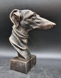 Statua testa di levriero 