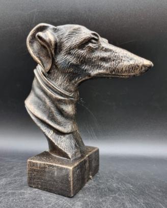 Statua testa di levriero 