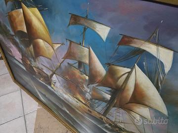 Battaglia navale storica tra due velieri
