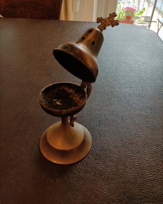 Turibolo, bruciatore incenso, ottone, religioso