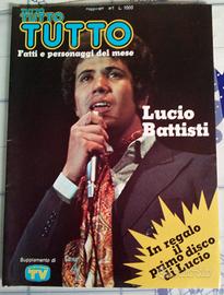 Lucio Battisti inserto Tutto 1977 + 45 giri