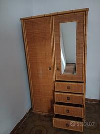 armadio + settimino in vimini