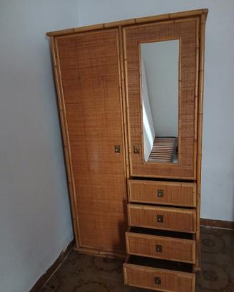 armadio + settimino in vimini