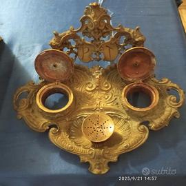 Antico porta calamaio doppio