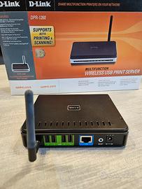 Server di stampa wireless con 4 USB + ethernet