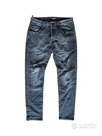 Jeans Ripped Grey Washed- Grunge/Streetwear style