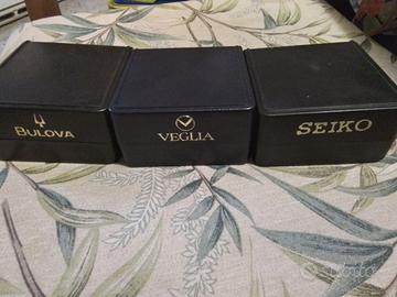 3 BOX OROLOGI SEIKO BULOVA E VEGLIA  VINTAGE