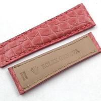 Nuovo Cinturino Rolex Vero Coccodrillo Rosa 20mm