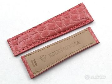 Nuovo Cinturino Rolex Vero Coccodrillo Rosa 20mm
