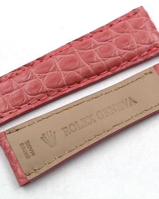 Nuovo Cinturino Rolex Vero Coccodrillo Rosa 20mm