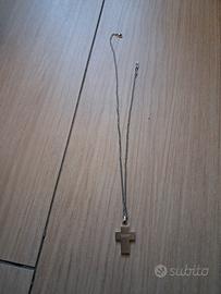 Collana uomo U.S. Polo Assn con croce acciaio inox