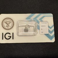 Diamante Naturale 0.90 ct - Certificazione IGI