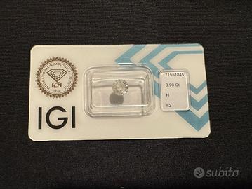 Diamante Naturale 0.90 ct - Certificazione IGI